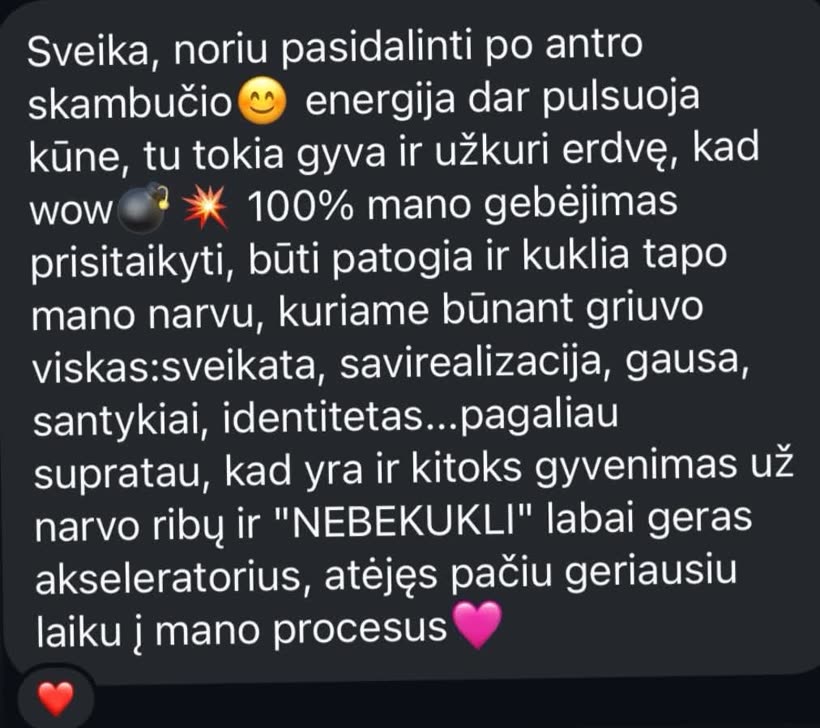 Dalyvės žinutė: patogumas ir kuklumas tapo narvu